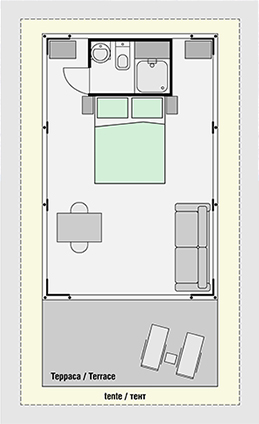 SAFARI LODGE Deluxe Class 24 m2 (with extended roof over terrace)